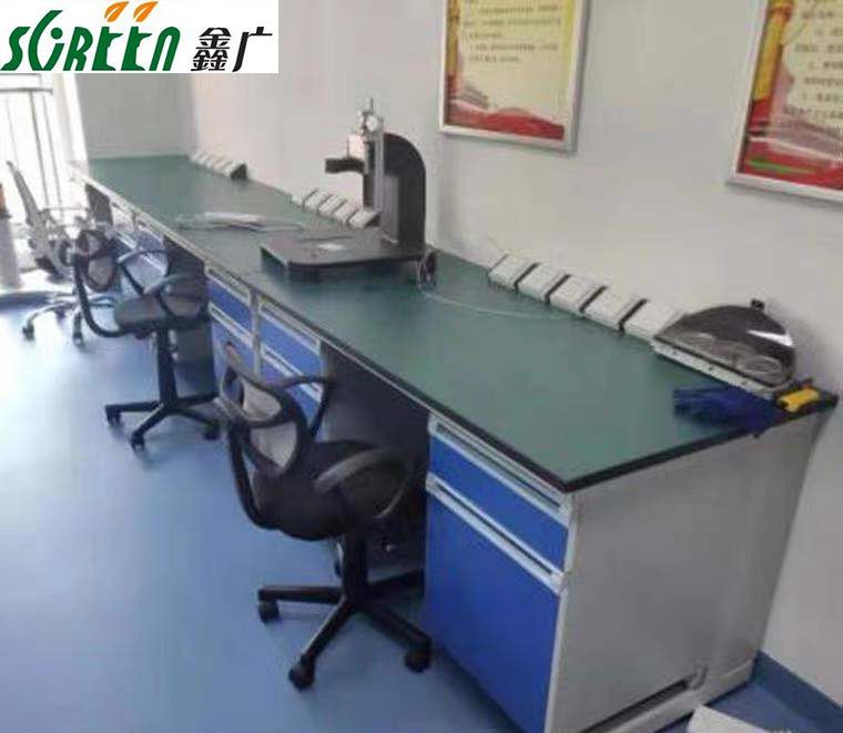 潍坊实验室工作台，实心理化板台面，耐腐蚀耐酸碱实验台化验室边台