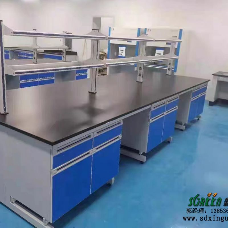 供应日照滨州钢木中央实验台边台定制