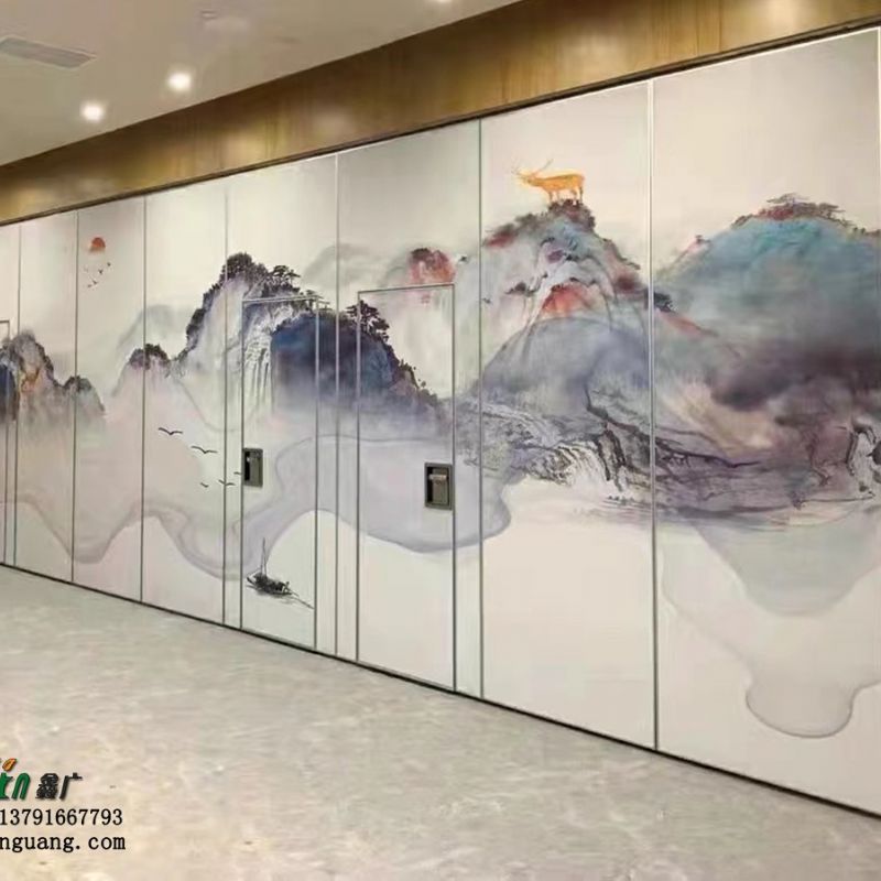 潍坊酒楼活动隔断 75硬包隔断 潍坊活动酒店隔断厂家