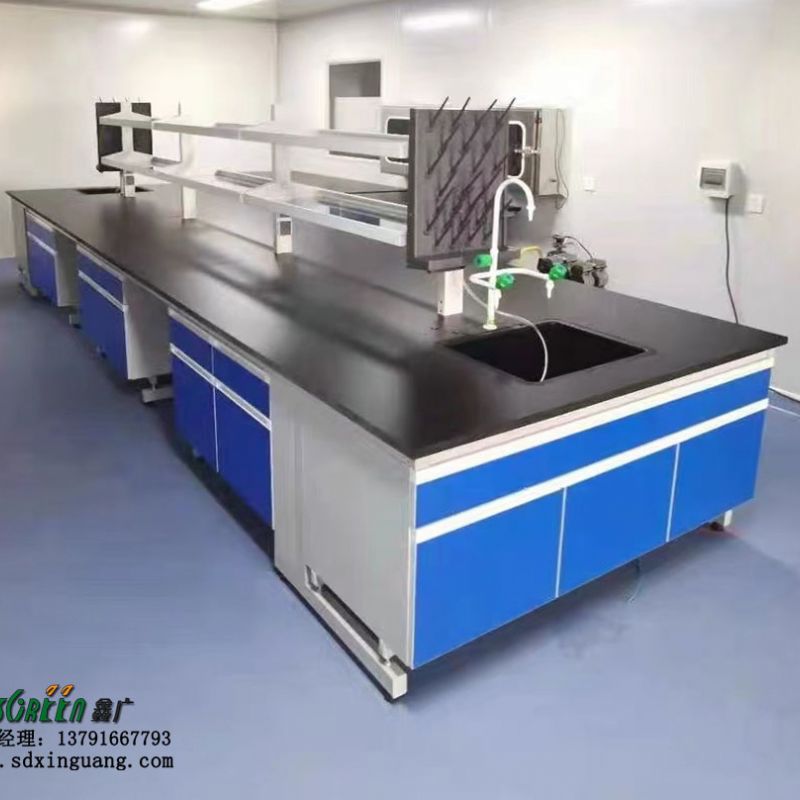 山东实验室家具 水槽试剂台 钢木中央台 防腐化验台定制