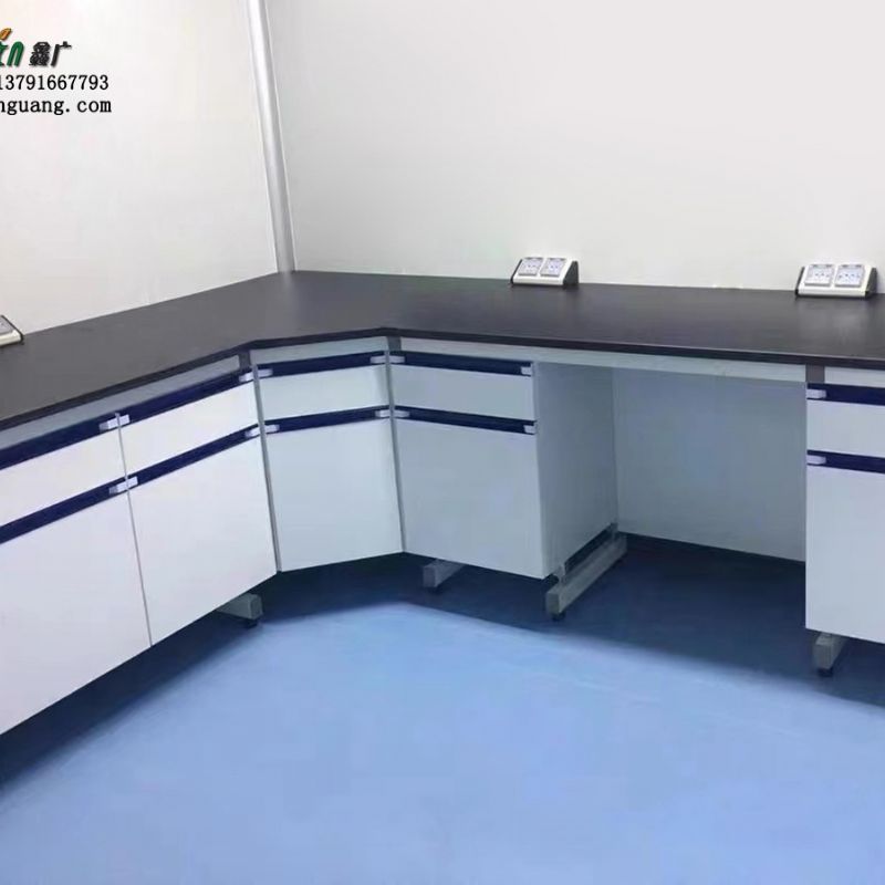 山东鑫广定制钢木实验室转角台 钢木实验台 通风柜 试剂柜