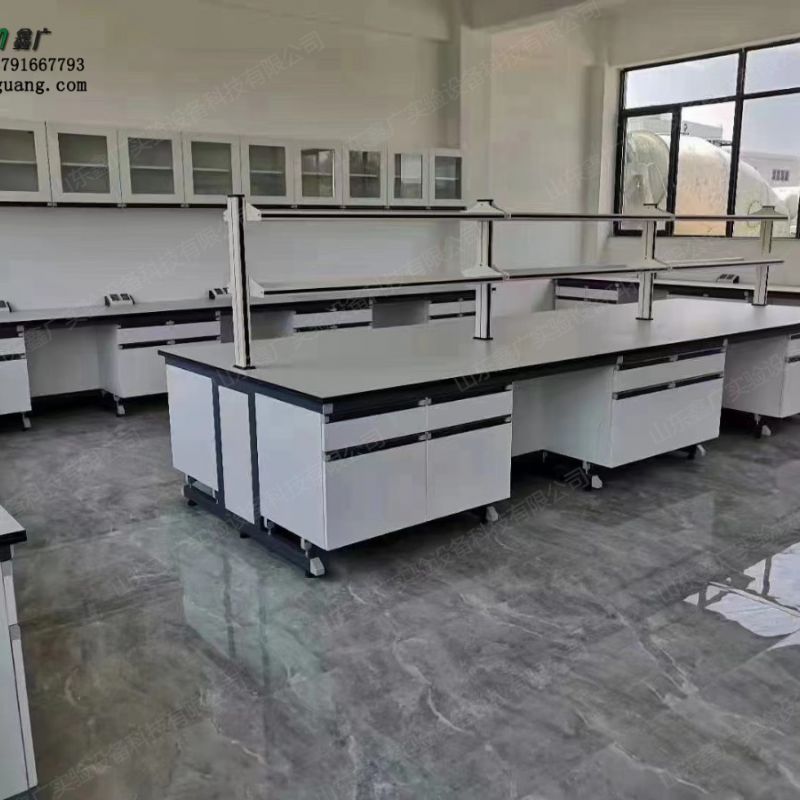 济南实验钢木中央台 不锈钢实验台 理化板试验边台