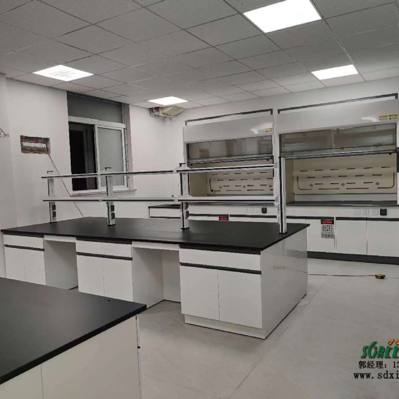 全钢实验室操作台带试剂架 通风橱 边台 化验室设备定制