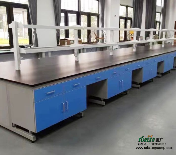 钢木中央台 实验室家具定制 山东鑫广工厂生产 多种规格