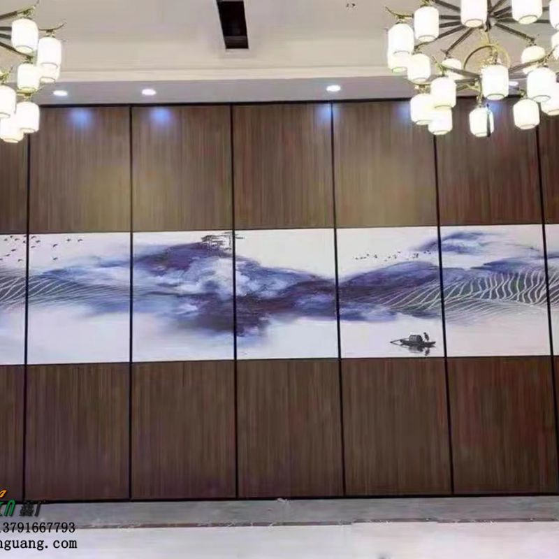 山东鑫广酒店活动隔断宴会厅餐厅包间可移动隔断折叠屏风