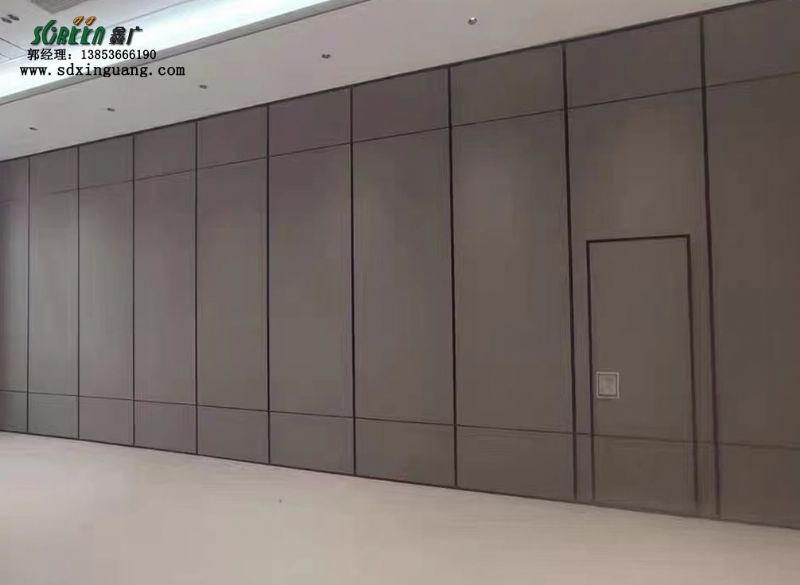 山东鑫广酒店活动隔断 移动屏风 办公室玻璃折叠高隔断