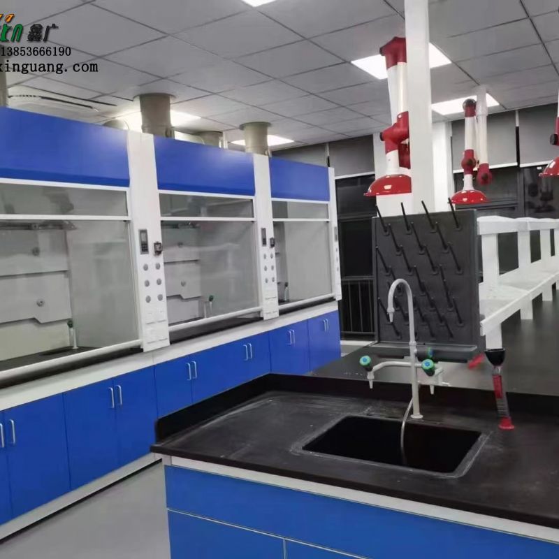 山东厂家直供实验室耐酸碱钢木全钢PP实验台边台 中央台通风柜
