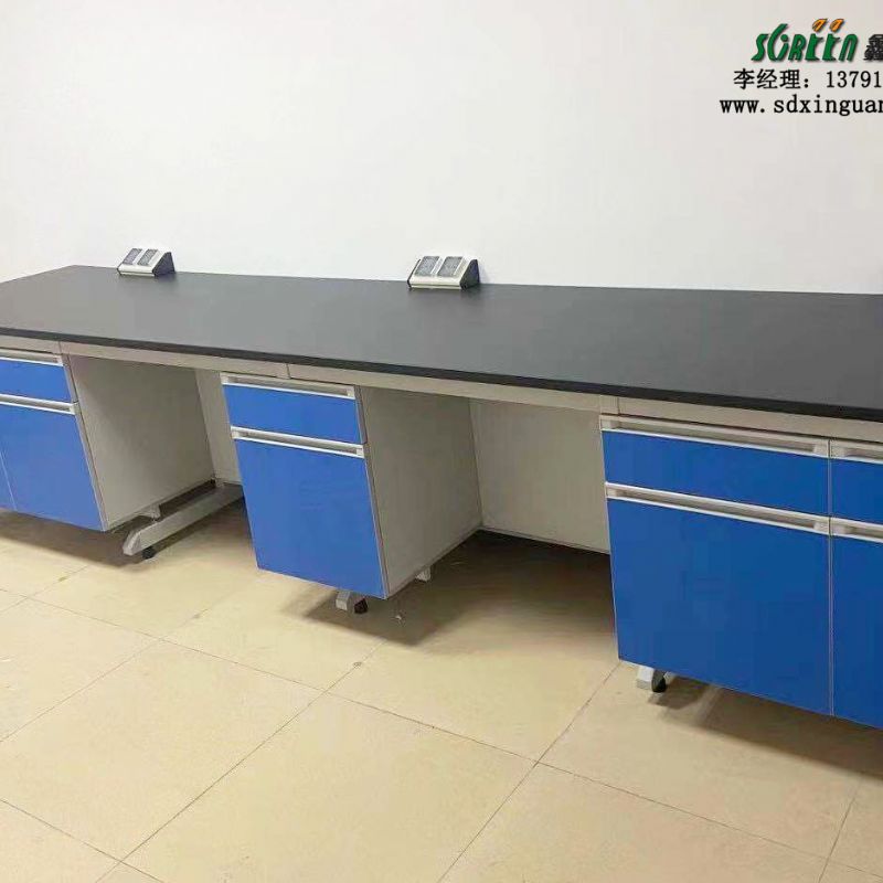 山东鑫广实验室钢木实验台 实验室家具定制 实验台安装
