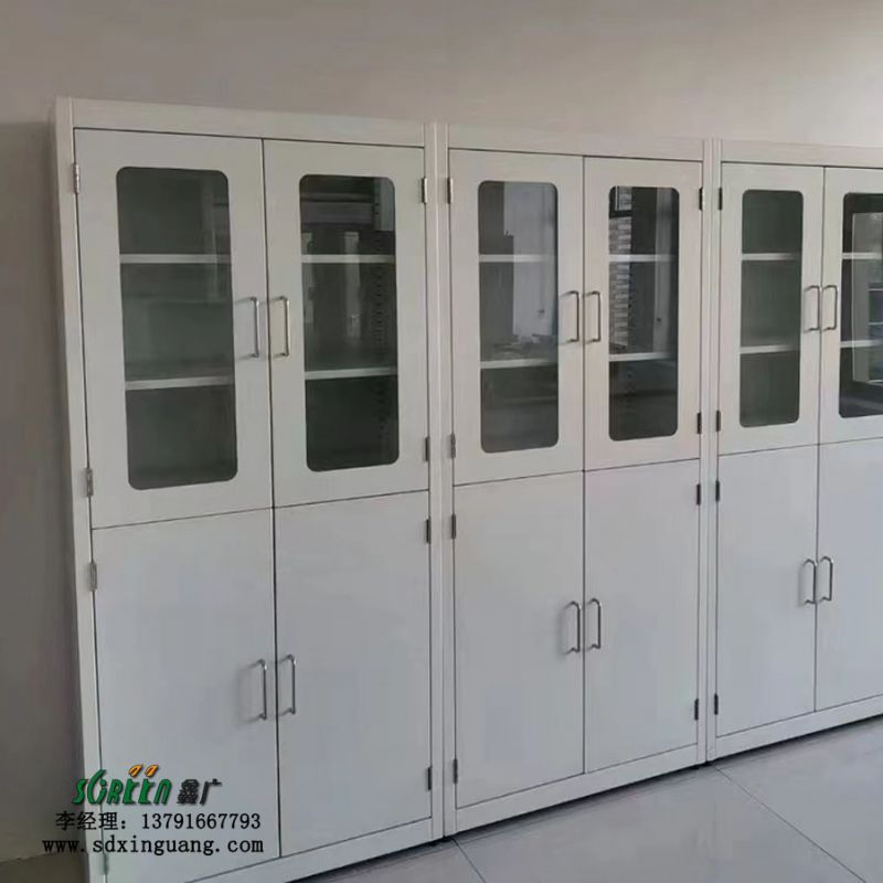 鑫广全钢药品柜 实验室化学仪器柜玻璃门器皿柜试剂柜厂家