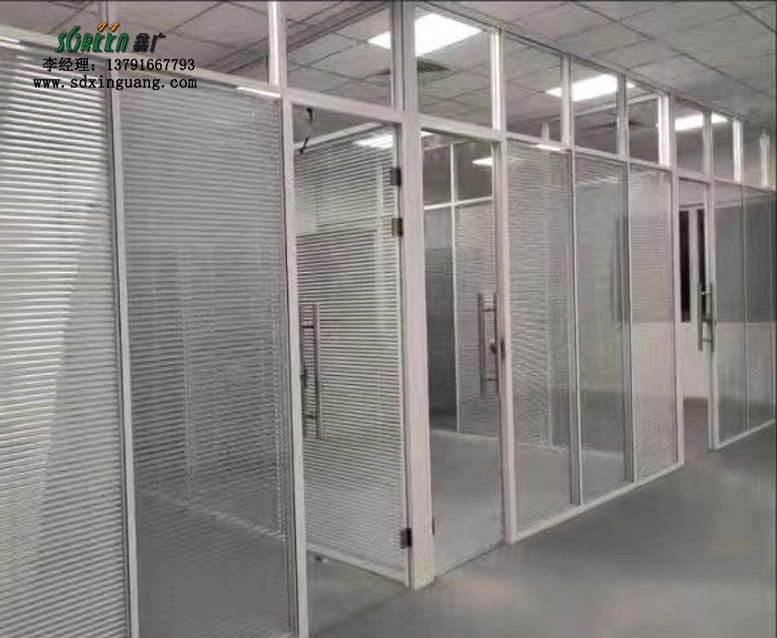 山东办公室隔间 玻璃磨砂高隔间隔断墙 写字楼隔断