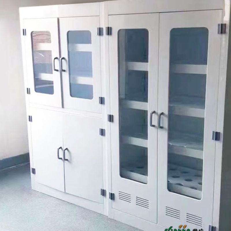 山东鑫广pp试剂柜化验实验室边台通风橱器皿柜腐蚀柜