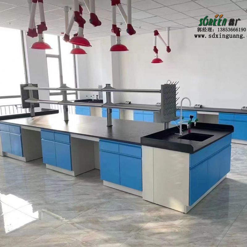 实验室家具中央实验台边台全钢化验台学校厂家工作台