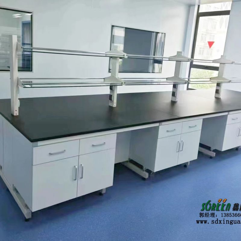 钢木化验室操作试验台仪器桌子工作台带水池槽边台