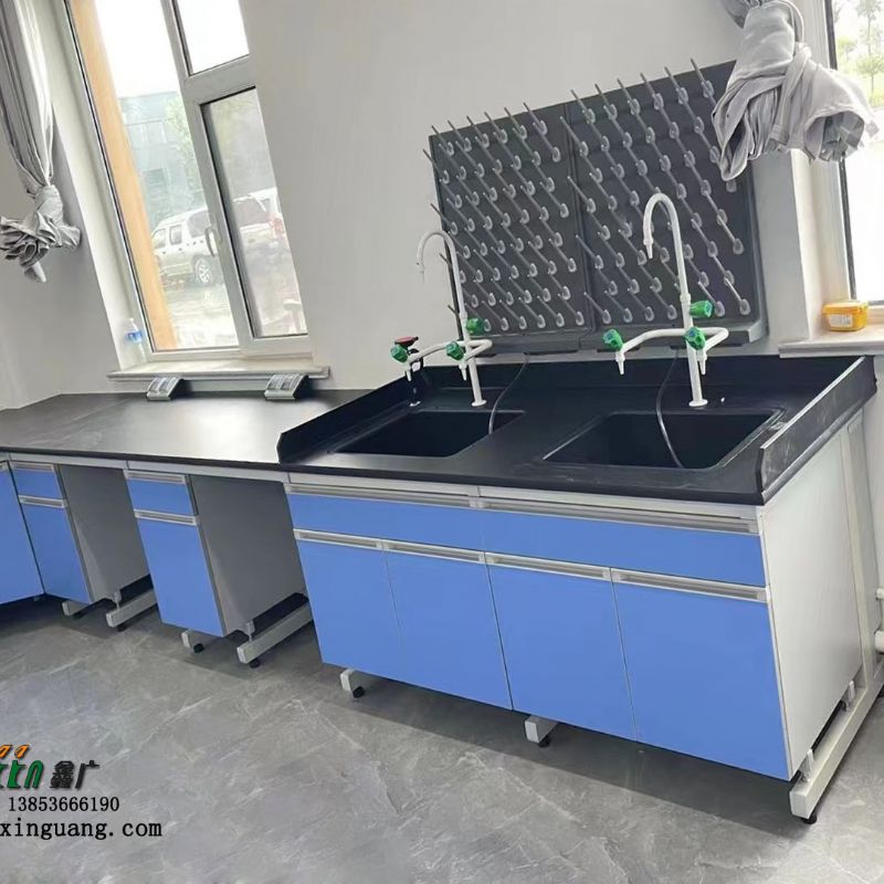 钢木实验台 化验室工作台三联水咀边台化验台设备