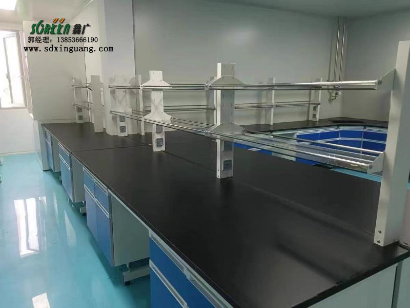 山东实验室家具试验台理化板试剂架实验桌